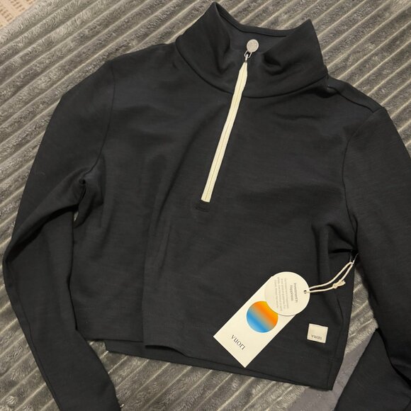 Vuori Lux Rib Half Zip Black - Picture 2 of 2